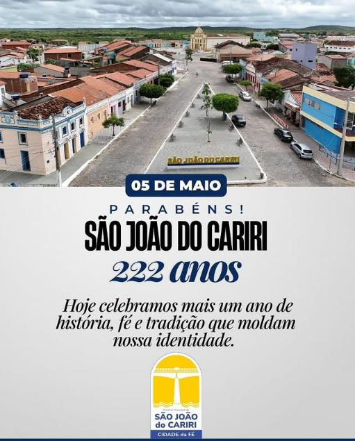 Parabéns, São João do Cariri!