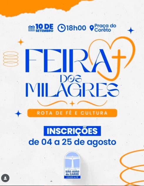 Convite Aberto para a Feira dos Milagres – Rota de Fé e Cultura!