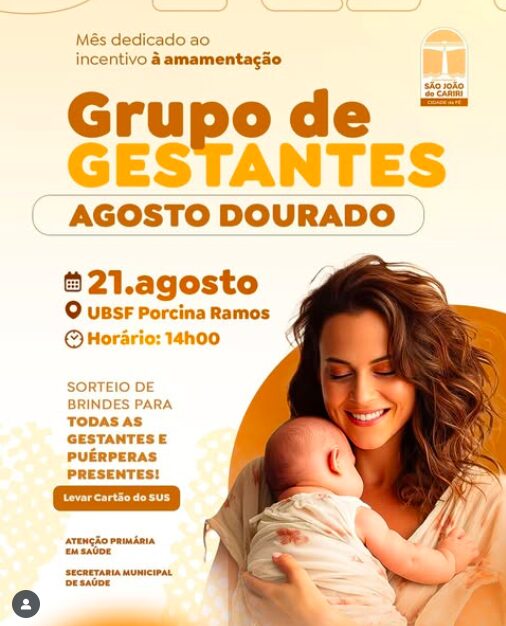 Grupo de Gestantes – Agosto Dourado