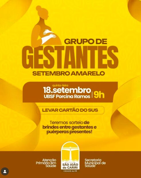 Grupo de Gestantes – Setembro Amarelo