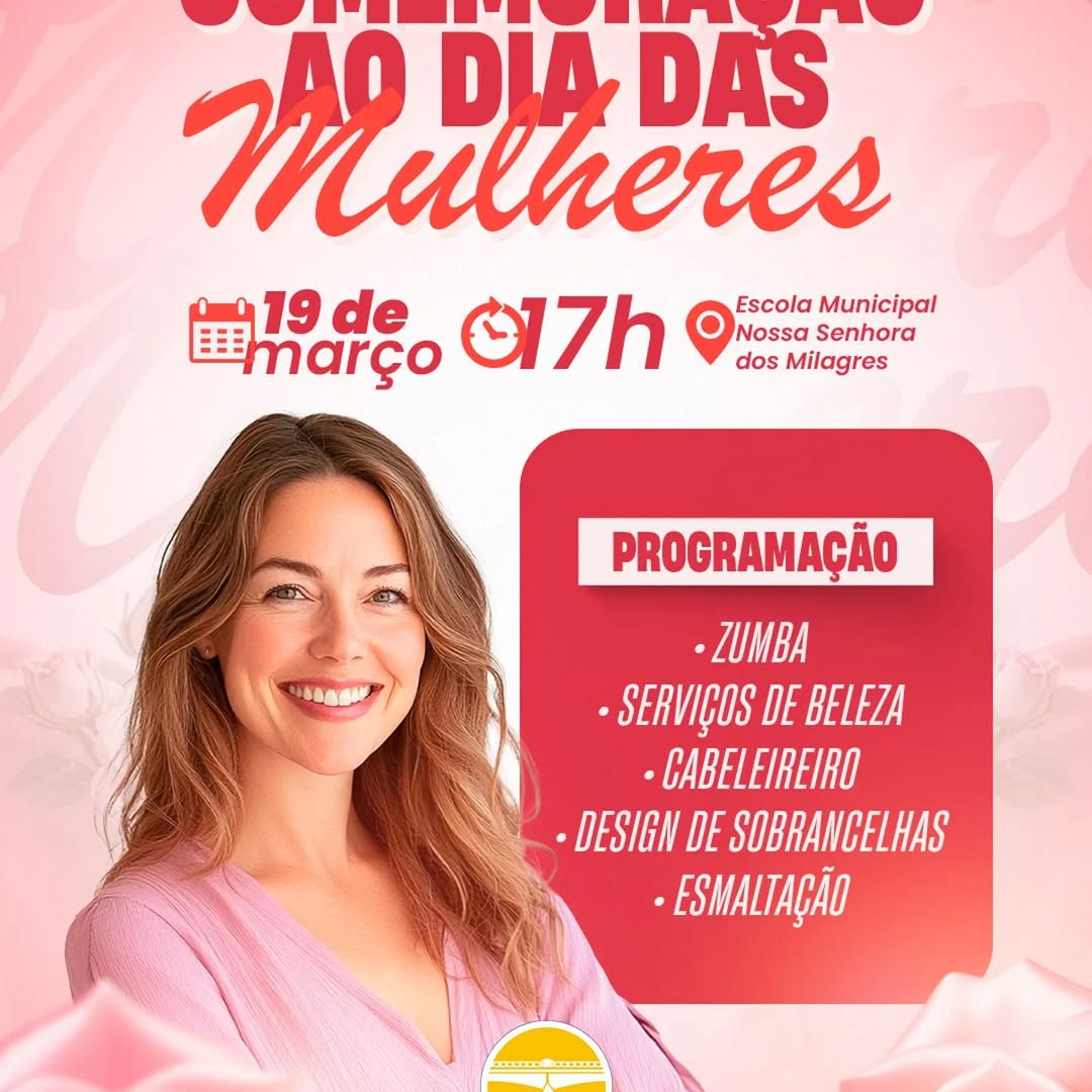 Prefeitura convida mulheres para tarde de bem-estar e beleza na Escola Municipal