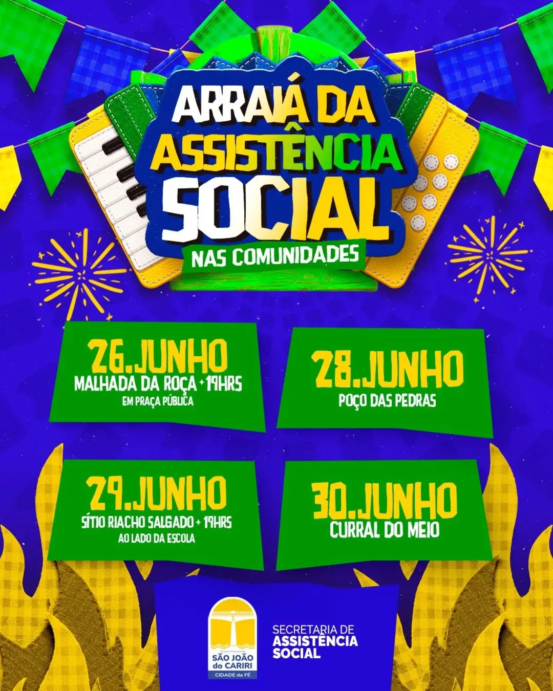 Arraiá da Assistência Social leva tradição e integração às comunidades rurais
