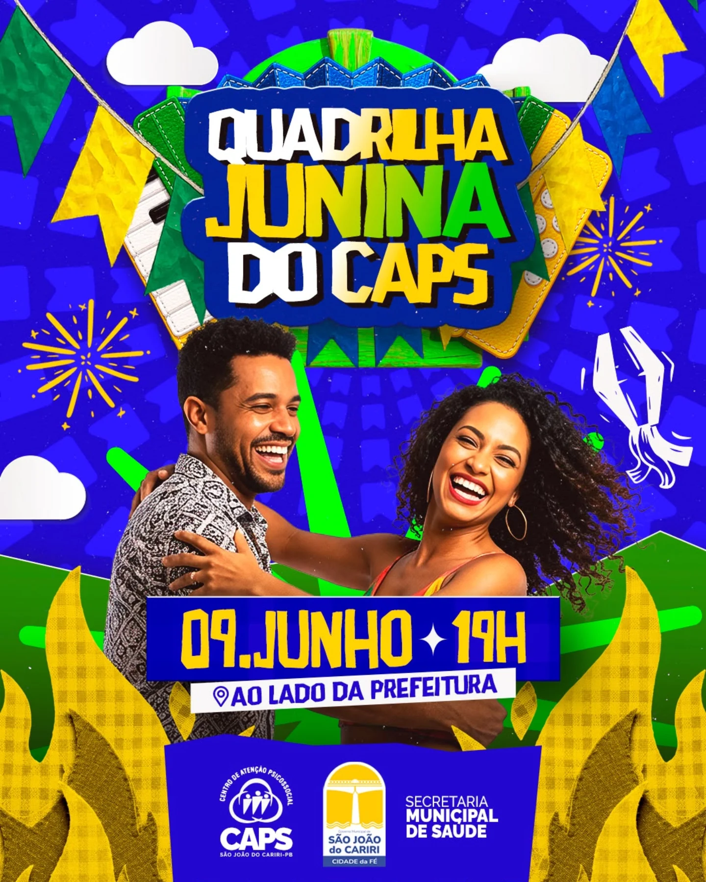 CAPS promove Quadrilha Junina no dia 9 de junho ao lado da Prefeitura